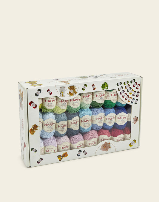 50 HAPPY COTTON COLOURS IN A HAPPY BOX