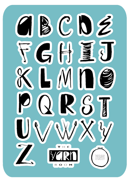 a-z mini letter stickers (set of 2)