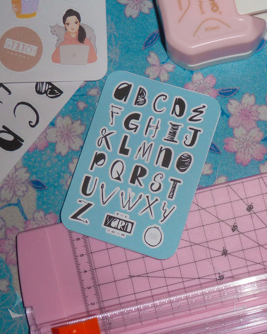 a-z mini letter stickers (set of 2)